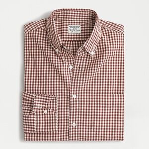 Slim Stretch Secret Wash shirt in organic cotton gingham